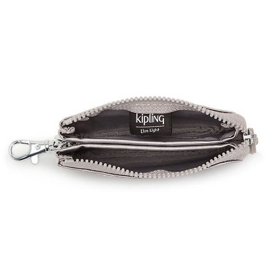 Kipling Creativity Mini Metallic Pouch Keychain Tassen Zilver | België 1114WN